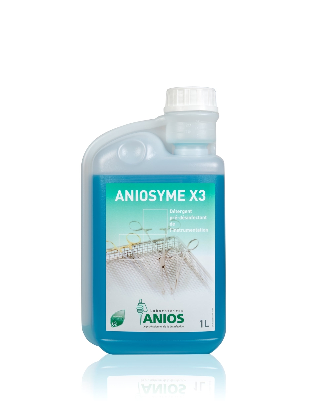 Détergent pré-désinfectant aniosyme x3 anios (1l) - Anios