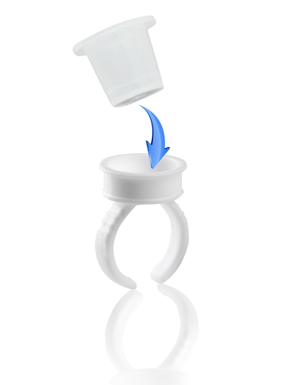 Bague support grande cupule pour pigment (x100) - Maud professional shop Bague support grande cupule pour pigment (x100) - Maud professional shop