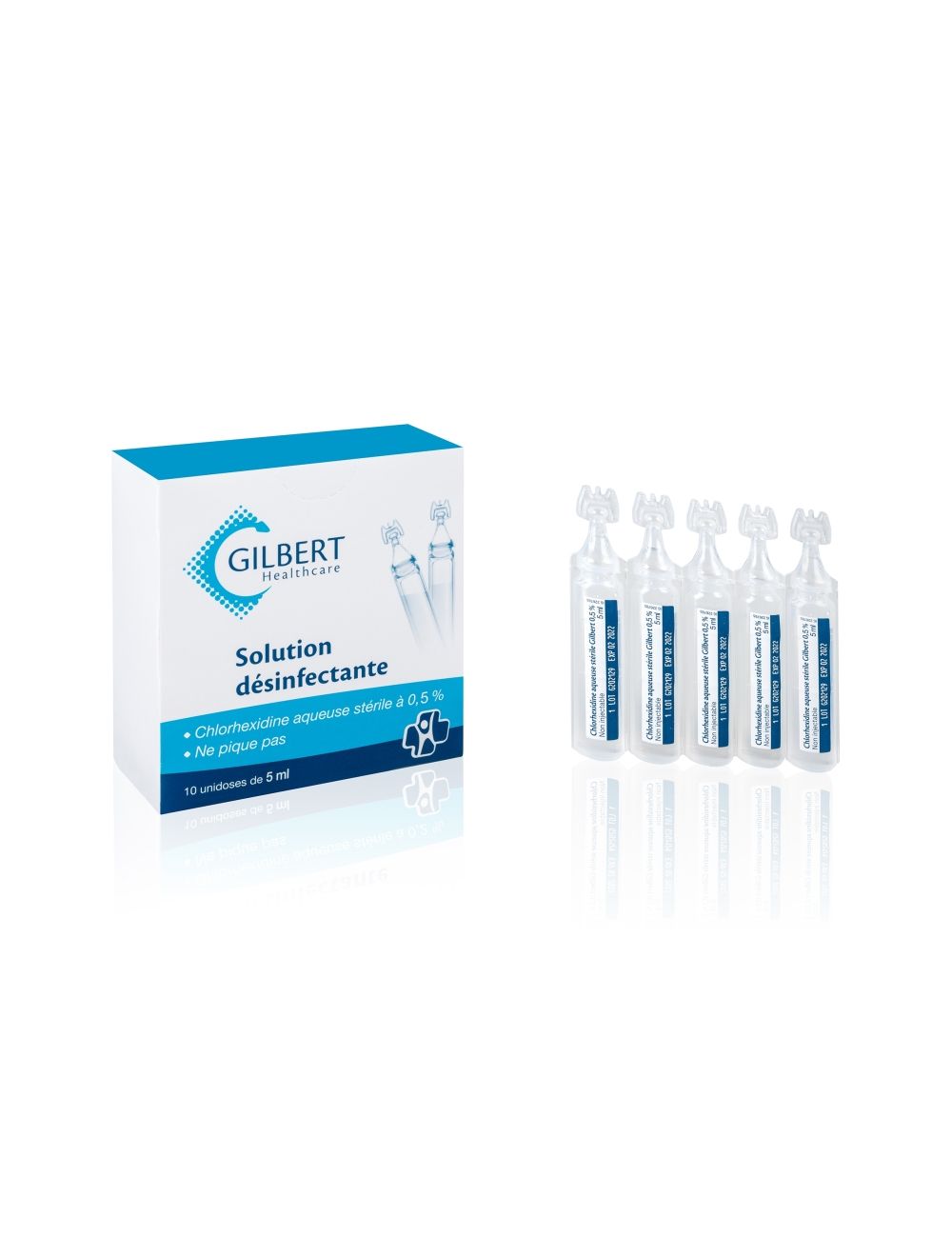 Antiseptique chlorhexidine gilbert 0,5% (5 ml) (x10) - Gilbert