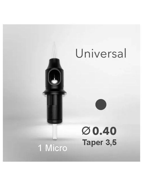 Module Tattoo Universel 1 Micro D:0,40 Long Taper (boîte de 20)