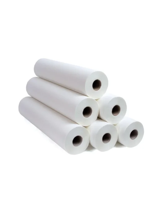 Draps d'examen en papier blanc (x6) (x180 - 50x35 cm)