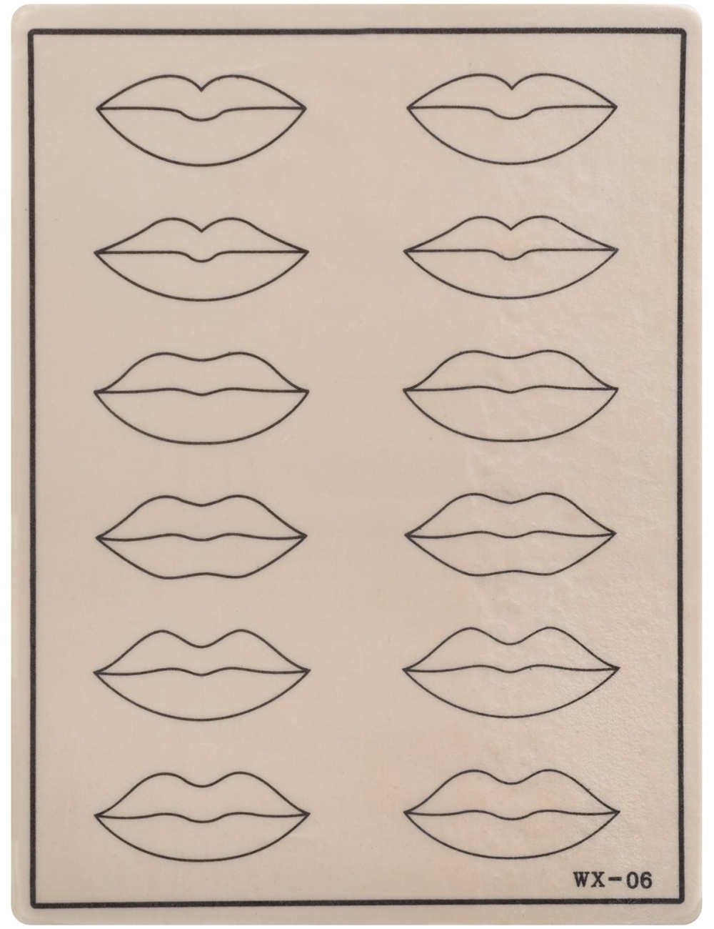 Entrainement latex plaque levres dessinees sans relief - Pigmatech